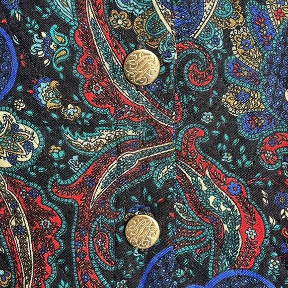 Jeffrey & Dara Linda Hutley Vintage Crop Floral Quilted Blazer Womens Size 7/8 - Picture 4 of 9